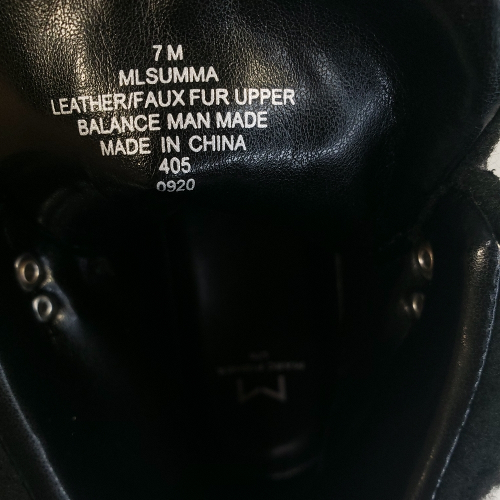 Marc Fisher Summa Women's High Top Sneakers Boots Black Suede Faux Fur New Sz 7 - Picture 6 of 9
